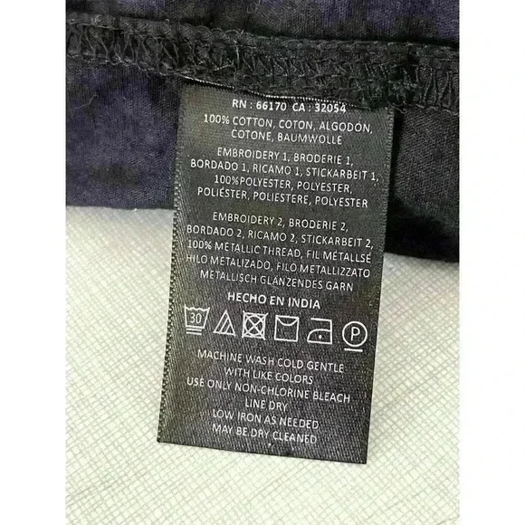 Anthropologie Sz 4 Catrina Cami Top Black Embroidered Boho Festival Western - Picture 11 of 11